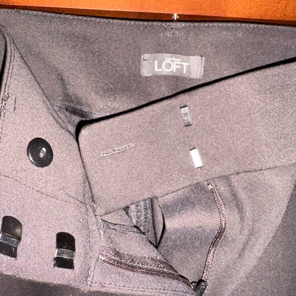 Ann Taylor Loft Julie Skinny ankle black dress pants, sz 0 - Picture 2 of 3